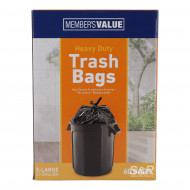 Member's Value Trash Bag Black X-Large 60pcs 